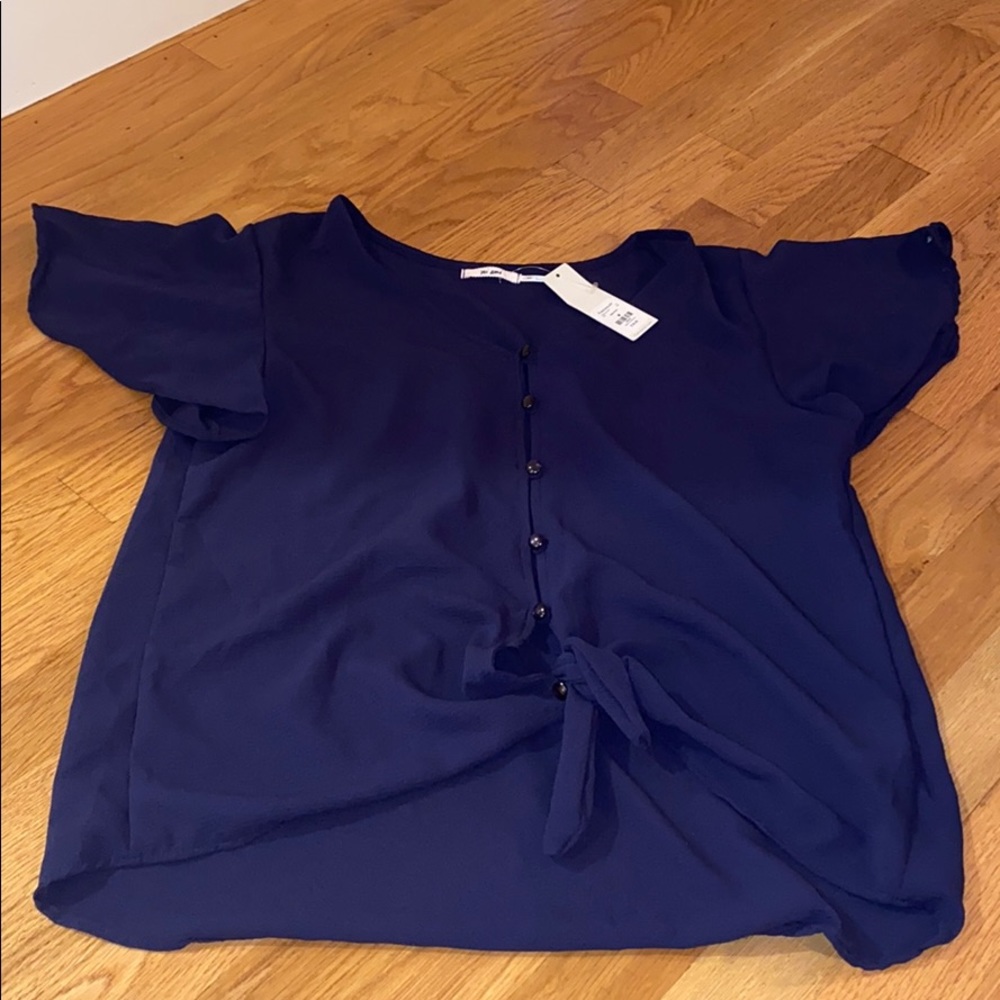 Blue Button Up Blouse